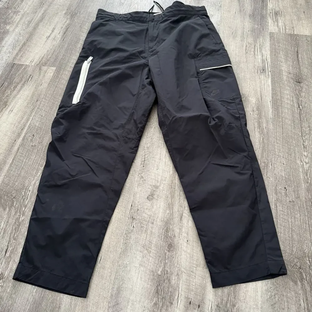 NIKE Sportswear Style Essentials Mens 34x28 Utility Woven Cargo Pants Black NEW - Picture 7 of 7